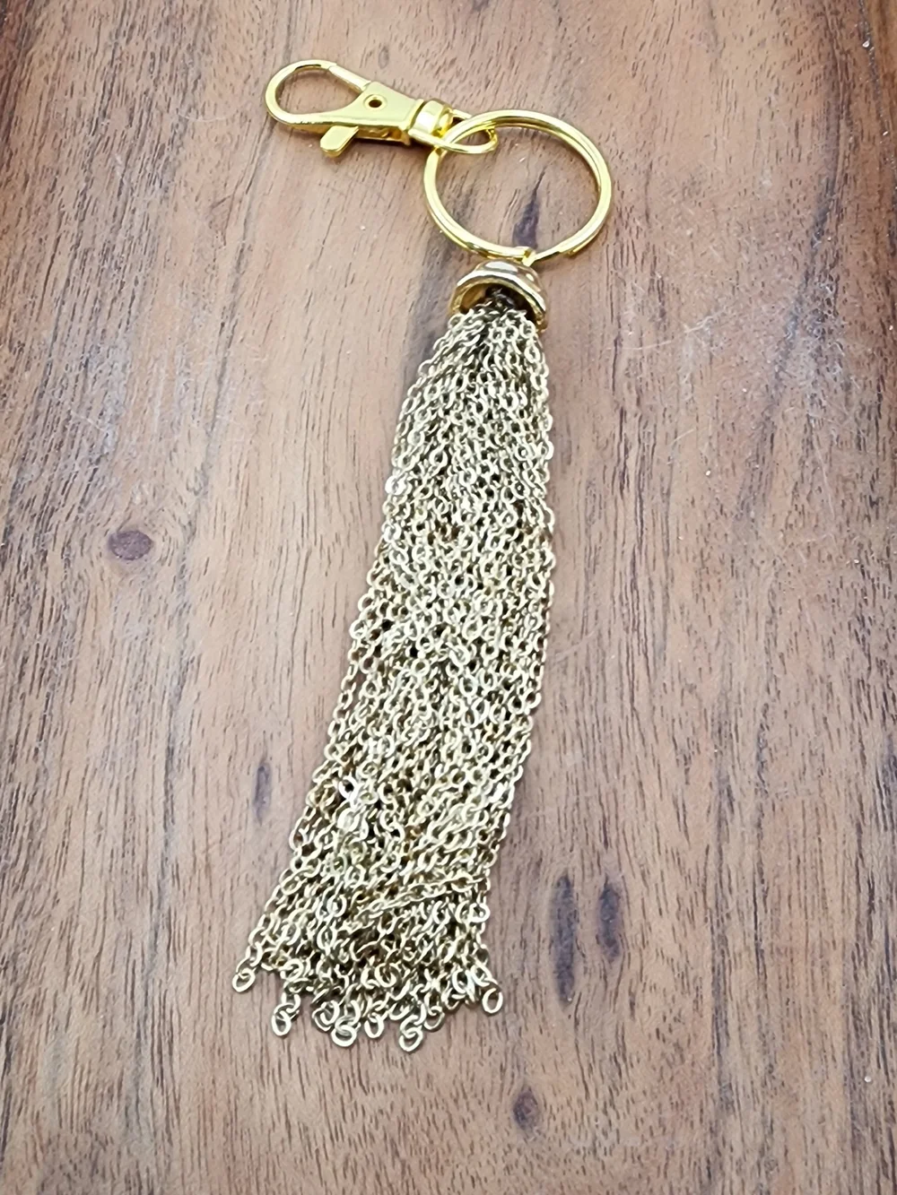 Gold Tassel Keychain - Women's Accessory